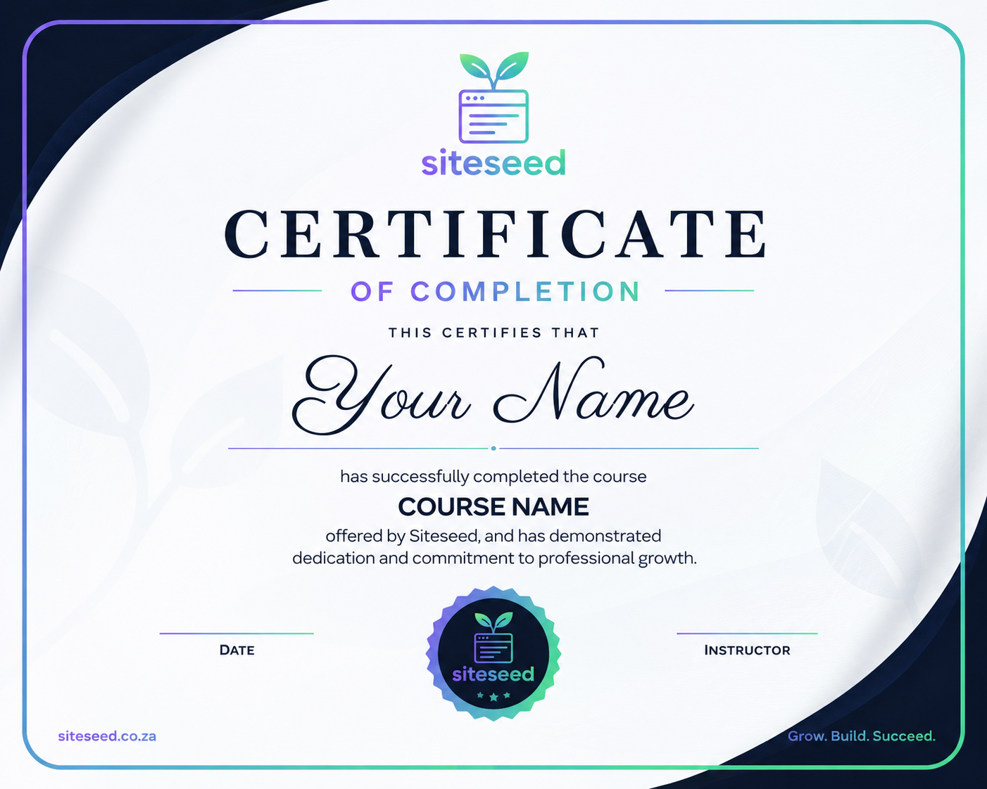 Certificate Preview